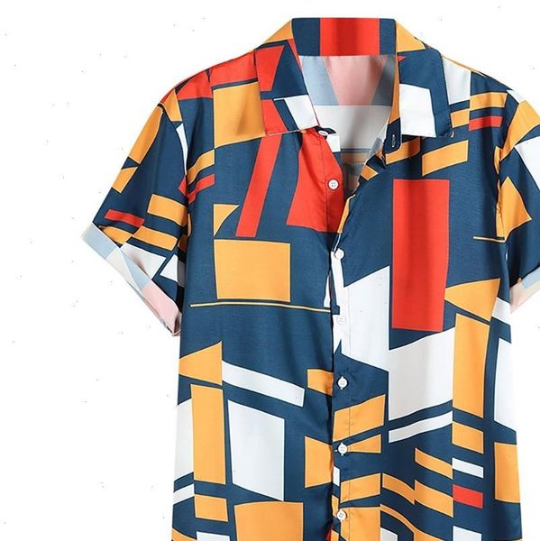 camisas mens shirt summer vintage ethnic printed turn down collar short sleeve shirt loose casual shirts men 2021, White;black 
camisas mens shirt summer vintage ethnic printed turn down collar short sleeve shirt loose casual shirts men 2021, White;black