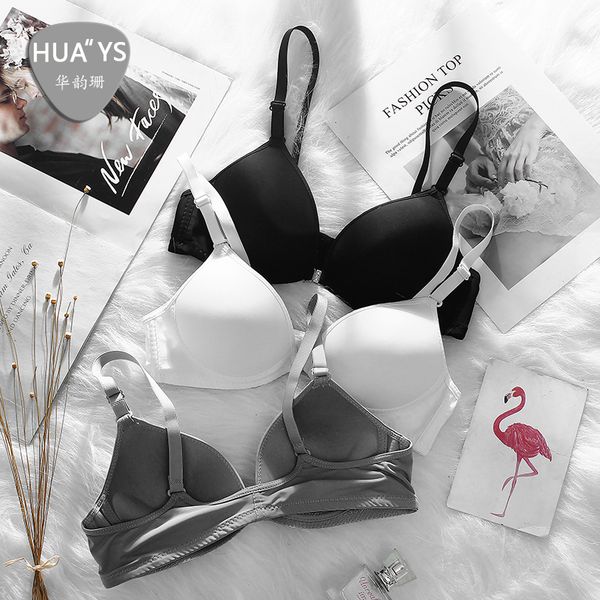 front button bra gathered and adjusted, small chest with large bra, thin underwear without steel ring for women, White
front button bra gathered and adjusted, small chest with large bra, thin underwear without steel ring for women, White