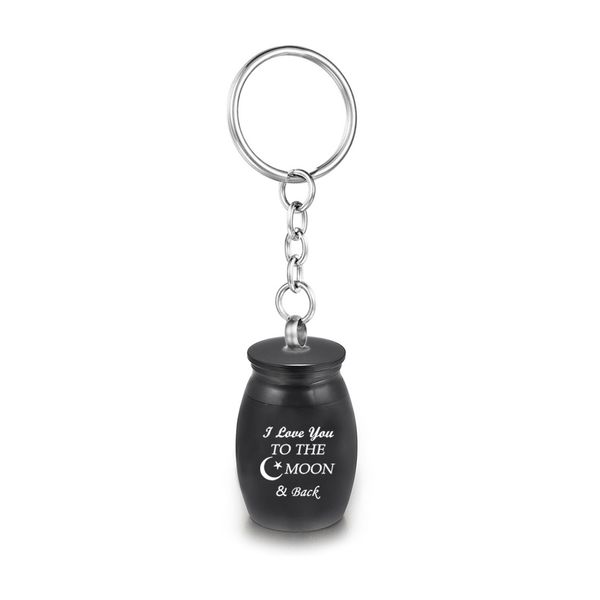 16x25mm 5 color cremation urn keychain mini keepsake memorial urn funeral jar-i love you to the moon & back, Silver
16x25mm 5 color cremation urn keychain mini keepsake memorial urn funeral jar-i love you to the moon & back, Silver