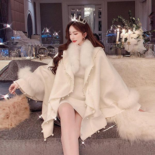 women's wool & blends cape coat collars shawl type female autumn/winter 2021 french aristocratic temperament cloth women of england, Black
women's wool & blends cape coat collars shawl type female autumn/winter 2021 french aristocratic temperament cloth women of england, Black