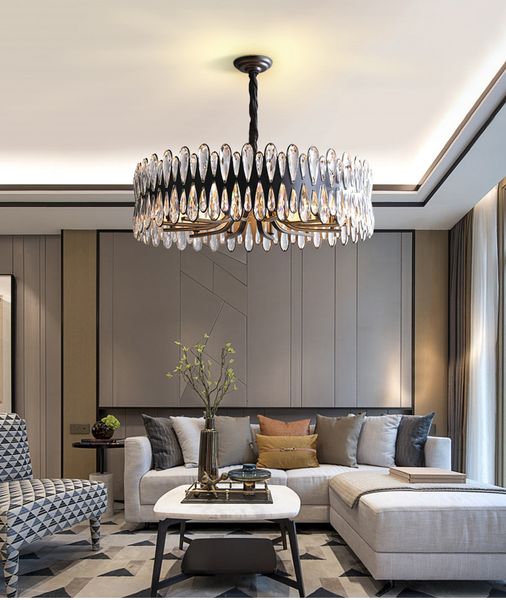 Black Light Crystal Chandelier in the Living Room Bedroom Decoration Round Dining Table Lamp Rectangle Kitchen Indoor Lighting
Black Light Crystal Chandelier in the Living Room Bedroom Decoration Round Dining Table Lamp Rectangle Kitchen Indoor Lighting