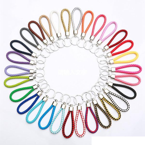 pu leather keyring braided woven keychain rope rings fit diy circle pendant key chains holder car key rings jewelry accessories lls279, Silver
pu leather keyring braided woven keychain rope rings fit diy circle pendant key chains holder car key rings jewelry accessories lls279, Silver