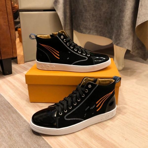 2020 fashion designer men's shoes brand leather breathable comfortable outdoor shoes lace-up casual shoes men and women high sneakers q, Black
2020 fashion designer men's shoes brand leather breathable comfortable outdoor shoes lace-up casual shoes men and women high sneakers q, Black