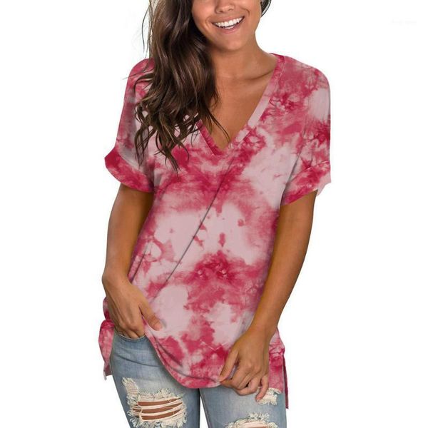 new design tie-dye printing woman tshirts ladies v-neck short-sleeved mujer camisetas fashion casual split female harajuku1, White
new design tie-dye printing woman tshirts ladies v-neck short-sleeved mujer camisetas fashion casual split female harajuku1, White