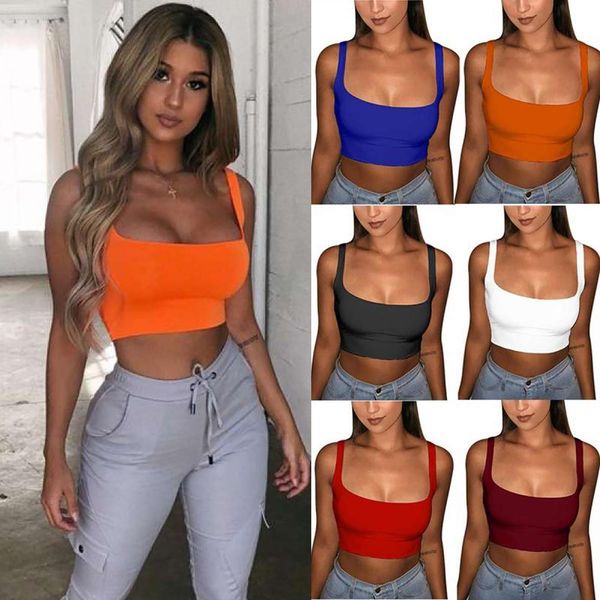 fashion women solid color sleeveless casual vest ladies chest pad u-neck camisole short slim movement tank ing, White
fashion women solid color sleeveless casual vest ladies chest pad u-neck camisole short slim movement tank ing, White