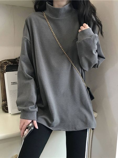 2021 high collar female new sweater loose lazy leisure wind joker plus velvet thick warm coat 5gf5, Black
2021 high collar female new sweater loose lazy leisure wind joker plus velvet thick warm coat 5gf5, Black