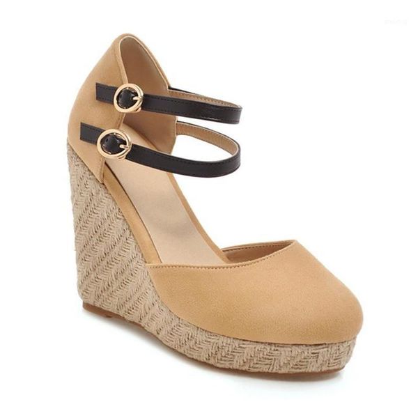 dress shoes spring/fall 2021 high heel wedge plus-size 40-43 buckle belt hollow fashion round head 5 color women's shoes1, Black
dress shoes spring/fall 2021 high heel wedge plus-size 40-43 buckle belt hollow fashion round head 5 color women's shoes1, Black