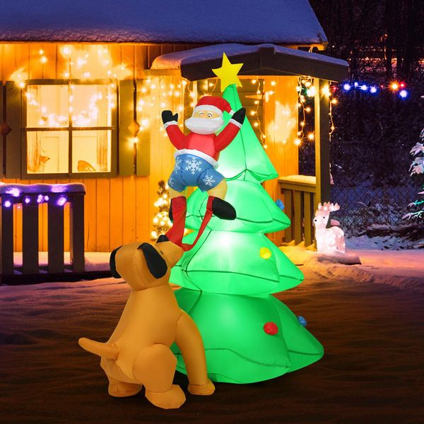 6.5ft inflatable christmas tree santa decor w/led lights outdoor yard decoration
6.5ft inflatable christmas tree santa decor w/led lights outdoor yard decoration
