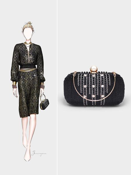pearl rhinestone evening bag ladies bag new elegant clutch sense of quality women's crossbody chain
pearl rhinestone evening bag ladies bag new elegant clutch sense of quality women's crossbody chain