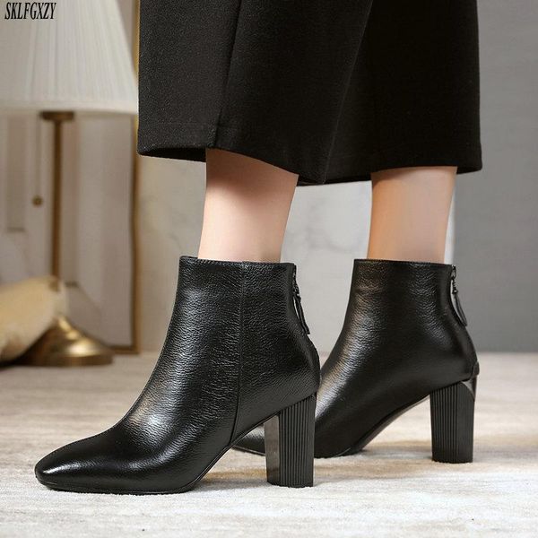 boots 2021 autumn ankle women 100% leather western pointed toe zipper fashion winter women's shoes woman, Black
boots 2021 autumn ankle women 100% leather western pointed toe zipper fashion winter women's shoes woman, Black