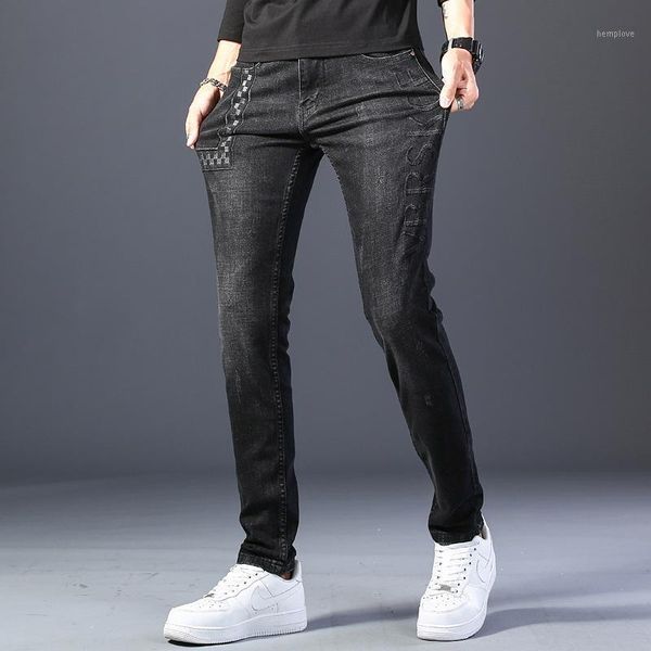 131-1215 new jeans for men torn jeans for men black stretch patches beggar pants trend1, Blue
131-1215 new jeans for men torn jeans for men black stretch patches beggar pants trend1, Blue