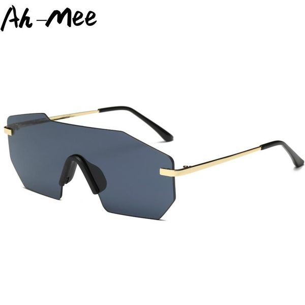 sunglasses rimless men oversized goggles brand designer classic integrated female male sun glass uv400 protection, White;black
sunglasses rimless men oversized goggles brand designer classic integrated female male sun glass uv400 protection, White;black