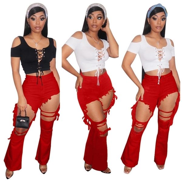 2021 soild colors women's fashion hole flare jeans spring summer ladies trendy leggings pants clothes skinny pants plus size hh12102, White
2021 soild colors women's fashion hole flare jeans spring summer ladies trendy leggings pants clothes skinny pants plus size hh12102, White