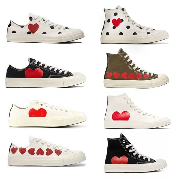 new 1970s big eyes play chuck 70 multi heart 70s hi canvas skate shoes classic 1970 canvas shoes jointly name skateboard casual sneakers, White;red
new 1970s big eyes play chuck 70 multi heart 70s hi canvas skate shoes classic 1970 canvas shoes jointly name skateboard casual sneakers, White;red