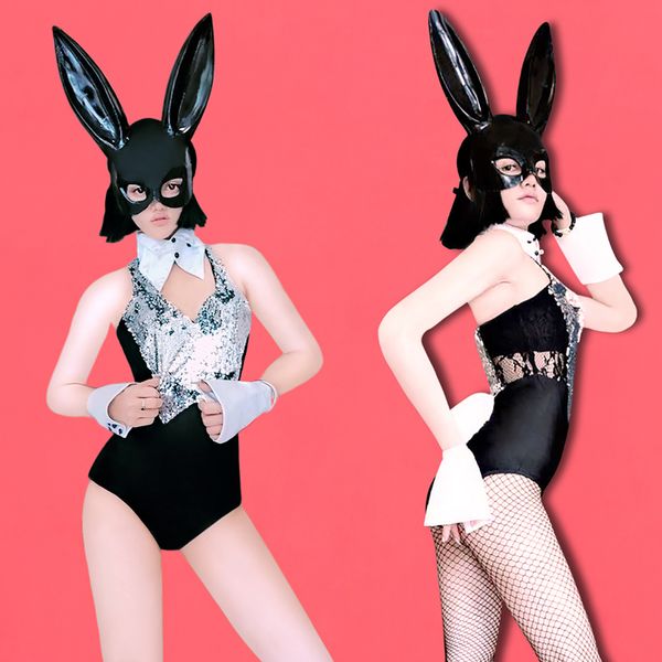 rabbit girl bodysuit classy theme party costume for role plays women bunny cosplay dress set bar ds costume leotard py252, Black;red 
rabbit girl bodysuit classy theme party costume for role plays women bunny cosplay dress set bar ds costume leotard py252, Black;red