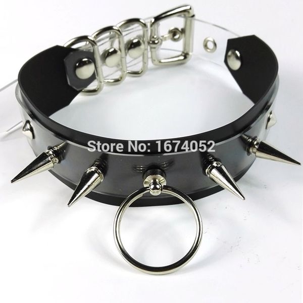 handmade punk gothic fetish choker layered black clear pvc transparent long spiked spikes collar hanging necklace y200730, Silver
handmade punk gothic fetish choker layered black clear pvc transparent long spiked spikes collar hanging necklace y200730, Silver
