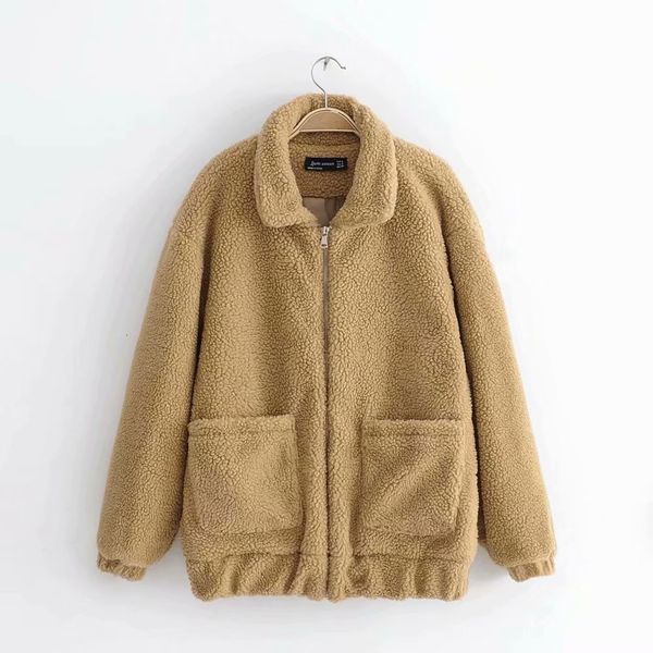 2021 new solid faux jacket women clothes long sleeve lapel zipper pockets warm fur coat casual vintage laswool cardigan s5s7, Black
2021 new solid faux jacket women clothes long sleeve lapel zipper pockets warm fur coat casual vintage laswool cardigan s5s7, Black