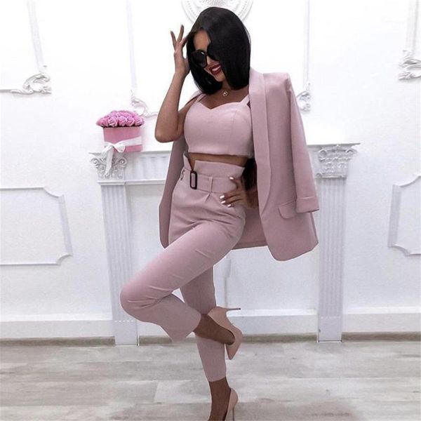 taotrees women's solid color blazer pant suits office lady jacket and sling and trouser workwear three piece sets1, White
taotrees women's solid color blazer pant suits office lady jacket and sling and trouser workwear three piece sets1, White