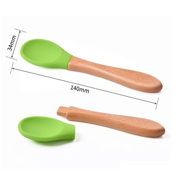 baby feeding spoon wooden handle sile spoon baby food spoons anti-scald and fall resistanc sqcqmy ppshop01
baby feeding spoon wooden handle sile spoon baby food spoons anti-scald and fall resistanc sqcqmy ppshop01
