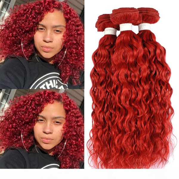 bright red brazilian weaves wet and wavy human hair bundles 300gram red color water wave virgin hair extensions double wefts 10-30, Black
bright red brazilian weaves wet and wavy human hair bundles 300gram red color water wave virgin hair extensions double wefts 10-30, Black