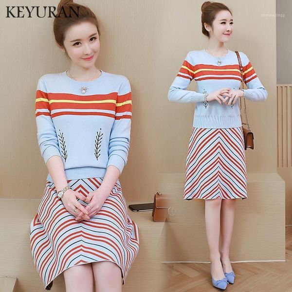 new autumn fashion striped women tracksuit knitted sweaters set two piece slim package hip skirt and women's sets vestido1, Gray
new autumn fashion striped women tracksuit knitted sweaters set two piece slim package hip skirt and women's sets vestido1, Gray