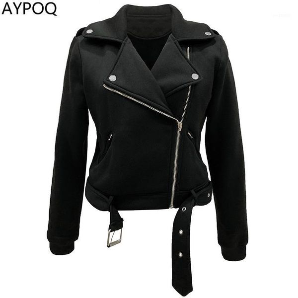 aypoq autumn women zippers jacket casual female outwear short coat black white outer garments turndown collar streetwear1, Black;brown
aypoq autumn women zippers jacket casual female outwear short coat black white outer garments turndown collar streetwear1, Black;brown