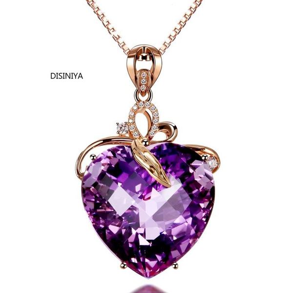 disiniya female crystal purple heart pendant necklace rose gold filled zircon necklaces for women lover chokerxdx100086, Silver
disiniya female crystal purple heart pendant necklace rose gold filled zircon necklaces for women lover chokerxdx100086, Silver
