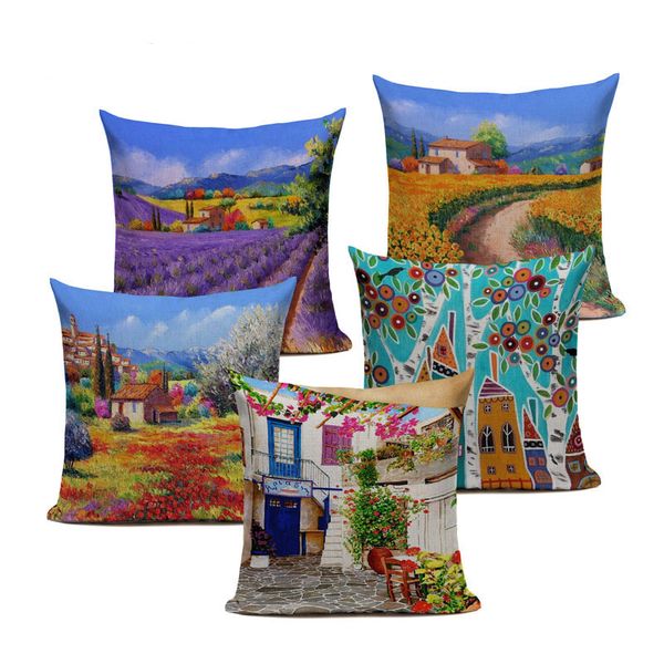 scenic vintage decorative cushion covers painting garden lavender flower home linen pillow case decor cushioncover for sofa seat
scenic vintage decorative cushion covers painting garden lavender flower home linen pillow case decor cushioncover for sofa seat