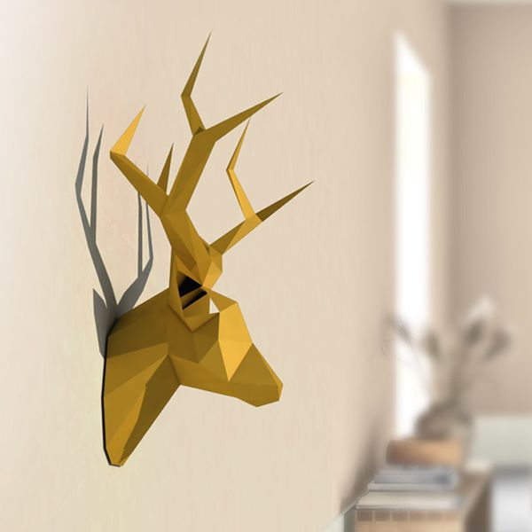 3d pear david's deer head animal paper model toy home decor living room decor diy paper craft model party gift q1217
3d pear david's deer head animal paper model toy home decor living room decor diy paper craft model party gift q1217