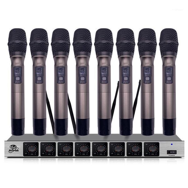 metal 8-channel wireless microphone system 8 handheld microphones, used for stage family party karaoke microphone1
metal 8-channel wireless microphone system 8 handheld microphones, used for stage family party karaoke microphone1