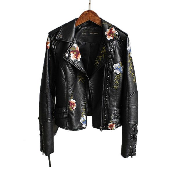 women floral embroidered rivet printing leather jacket jackets black plutonium outerwear wedge chaquette hivy
women floral embroidered rivet printing leather jacket jackets black plutonium outerwear wedge chaquette hivy