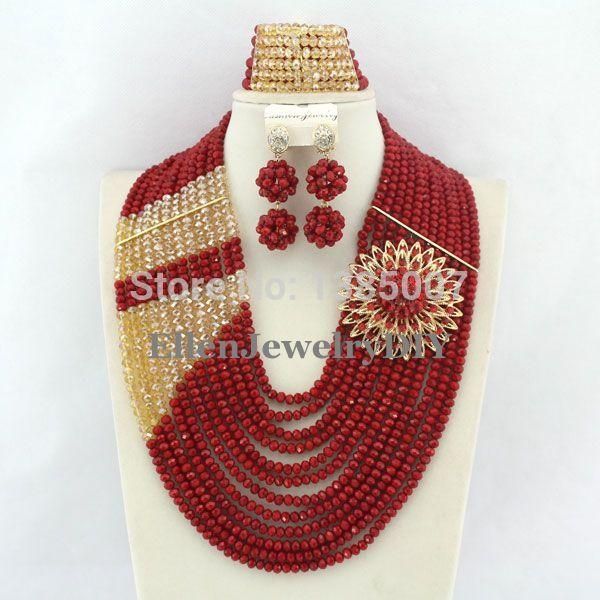 12rows nigerian wedding african beads jewelry set bridal jewelry sets african parure r7455, Silver
12rows nigerian wedding african beads jewelry set bridal jewelry sets african parure r7455, Silver
