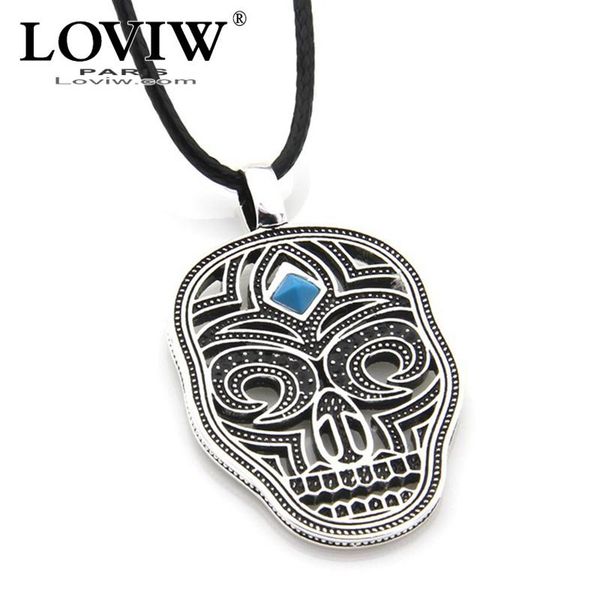 pendant necklaces skull mask with leather male necklace fashion silver colour punk jewelry gift for men
pendant necklaces skull mask with leather male necklace fashion silver colour punk jewelry gift for men