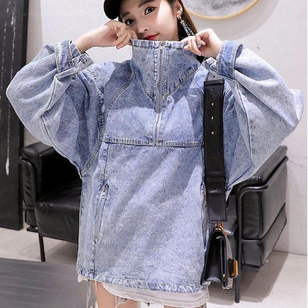 women's hoodies & sweatshirts spring and autumn harakuju denim sweatshirt women jean bf loose hip hop zipper collar, Black
women's hoodies & sweatshirts spring and autumn harakuju denim sweatshirt women jean bf loose hip hop zipper collar, Black