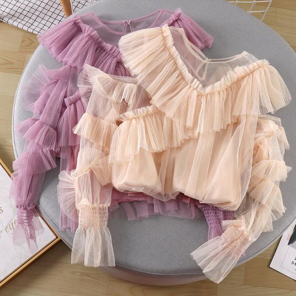 women's blouses & shirts h33 autumn fairy perspective lace irregular net yarn off-the-shoulder falbala chiffon blouse, White
women's blouses & shirts h33 autumn fairy perspective lace irregular net yarn off-the-shoulder falbala chiffon blouse, White