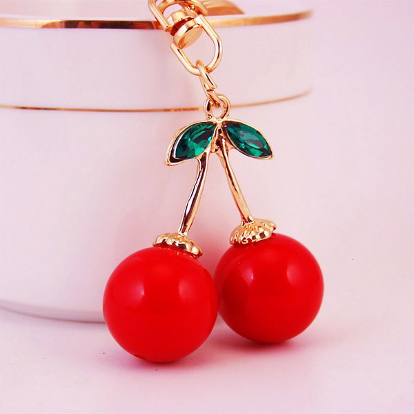 women's crystal cute chain red cherry car key bag accessories fruit metal pendant craft small gift, Silver
women's crystal cute chain red cherry car key bag accessories fruit metal pendant craft small gift, Silver