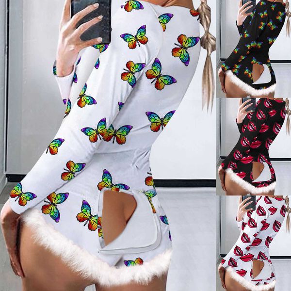 women's butterfly lips print v-neck button open long sleeve jumpsuit pijamas bodysuit playsuit romper butt flap onesies q5, Black;white
women's butterfly lips print v-neck button open long sleeve jumpsuit pijamas bodysuit playsuit romper butt flap onesies q5, Black;white