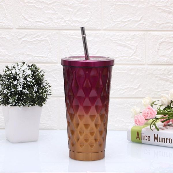 500ml diamond shape doulbe wall vacuum thermo mug with lid beer mugs for cup vacuum flask cup drink straw
500ml diamond shape doulbe wall vacuum thermo mug with lid beer mugs for cup vacuum flask cup drink straw