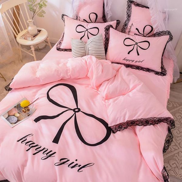 pure cotton spring and summer new bed skirt quilt cover cute princess style four-piece cotton comfortable bedding1
pure cotton spring and summer new bed skirt quilt cover cute princess style four-piece cotton comfortable bedding1
