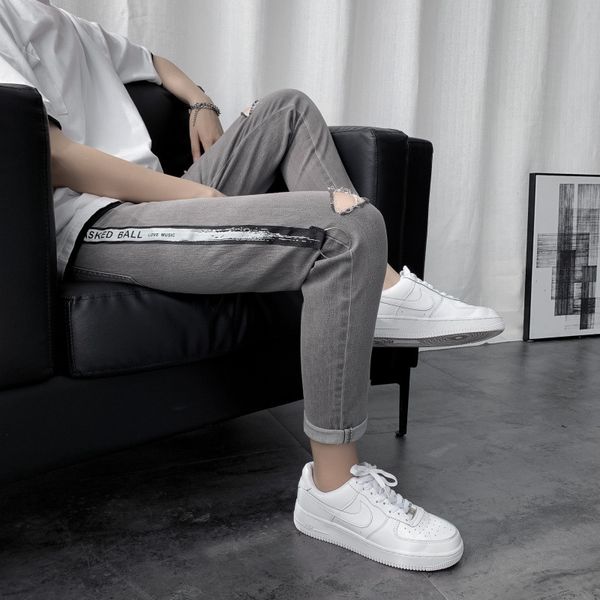 autumn quarter jeans stripe slim feet korean version simple hole casual fashion brand jeans men's wear, Blue
autumn quarter jeans stripe slim feet korean version simple hole casual fashion brand jeans men's wear, Blue
