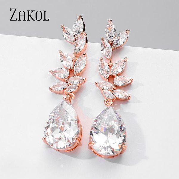 ZAKOL 2021 New Leaf Shape Water Drop Earrings Jewelry for Women Bridal Wedding Party Dangle Earrings FSEP5109, Silver
ZAKOL 2021 New Leaf Shape Water Drop Earrings Jewelry for Women Bridal Wedding Party Dangle Earrings FSEP5109, Silver