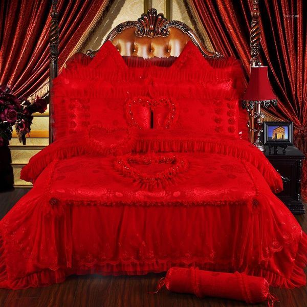 4/6/11pcs luxury wedding bedding set stain jacquard lace double king size red pink bedspread set duvet cover pillowcases1
4/6/11pcs luxury wedding bedding set stain jacquard lace double king size red pink bedspread set duvet cover pillowcases1