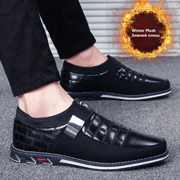 winter warm plush men loafers fashion split leather men casual shoes business formal dress sneakers flats moccasin driving shoes #1v25, Black
winter warm plush men loafers fashion split leather men casual shoes business formal dress sneakers flats moccasin driving shoes #1v25, Black