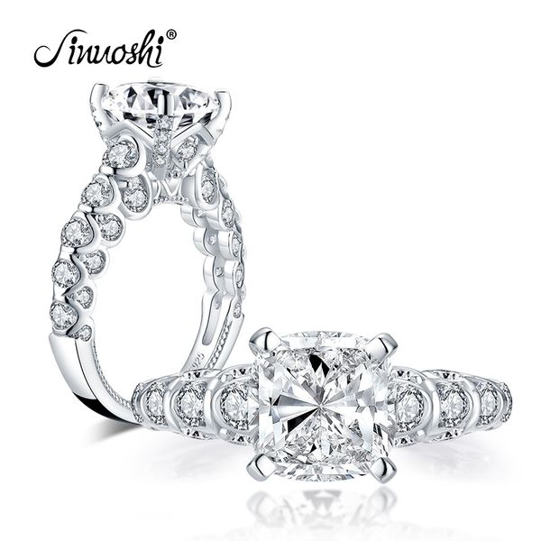 ainuoshi luxury 925 sterling silver 9x9mm cushion cut engagement ring simulated diamond wedding 4.0ct bridal ring jewelry y200106, Slivery;golden
ainuoshi luxury 925 sterling silver 9x9mm cushion cut engagement ring simulated diamond wedding 4.0ct bridal ring jewelry y200106, Slivery;golden