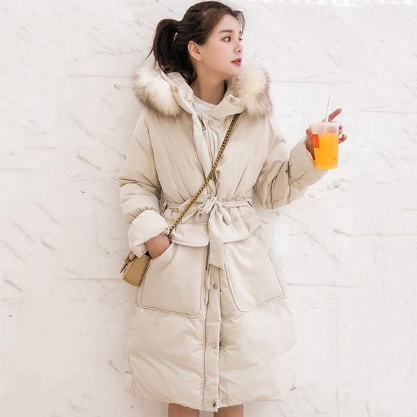 2019 new korean style winter jacket women hooded with fur collar long female coat warm padded ladies parka1, Black
2019 new korean style winter jacket women hooded with fur collar long female coat warm padded ladies parka1, Black