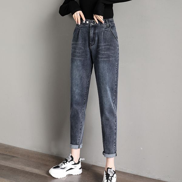 autumn women high waist slim harem dad jeans lady students loose stretch length pants female jeansy streetwear pencil trousers y1214, Blue
autumn women high waist slim harem dad jeans lady students loose stretch length pants female jeansy streetwear pencil trousers y1214, Blue