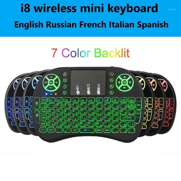 2.4g wireless keyboard backlit i8 mini keyboard air mouse english russian spanish french remote control for android tv box1
2.4g wireless keyboard backlit i8 mini keyboard air mouse english russian spanish french remote control for android tv box1