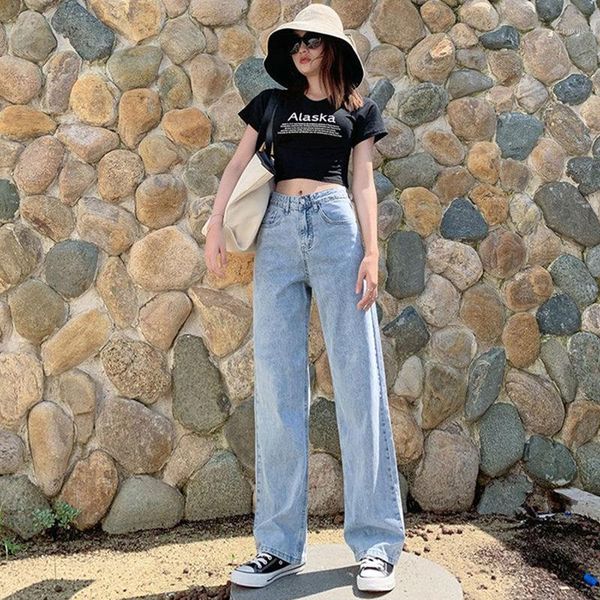 women's jeans loose-fitting floor-length 2021 style with tall waist, wide legs and slim dad trousers1, Blue
women's jeans loose-fitting floor-length 2021 style with tall waist, wide legs and slim dad trousers1, Blue