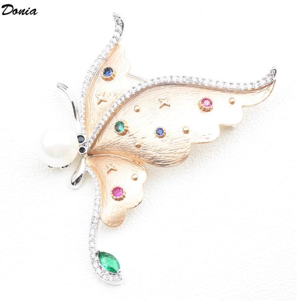 donia jewelry new high-grade double-color gold butterfly brooch inlaid with zircon atmospheric insect anti-exposure pin, Gray
donia jewelry new high-grade double-color gold butterfly brooch inlaid with zircon atmospheric insect anti-exposure pin, Gray