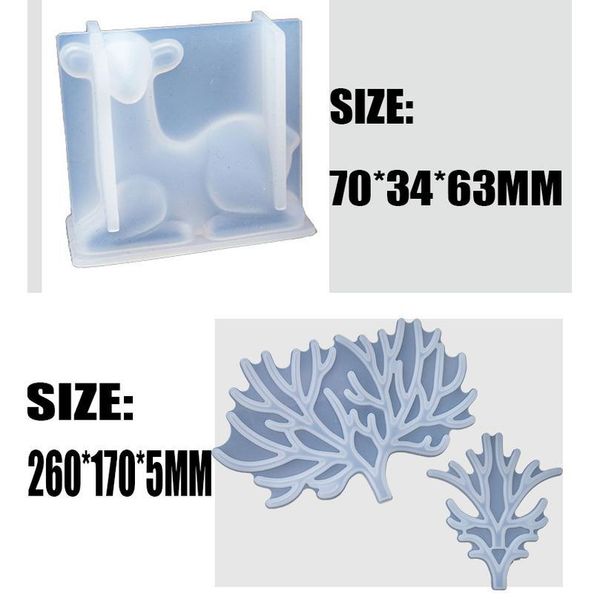 3d antler sile mold resin sile mould handmade tool diy epoxy resin christmas molds jewelry stor bbyvvj, Black